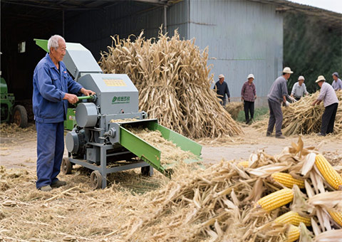 自动铡草机——印尼节省牛饲料成本&避免焚烧罚款